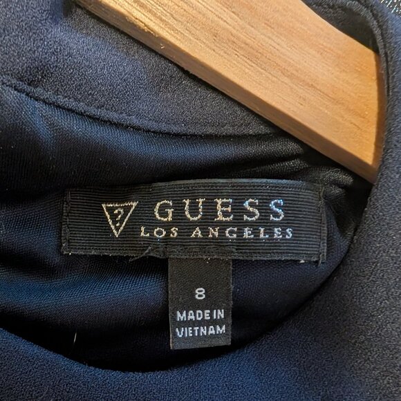 GUESS Illusion-Neck Sheath Dress - Picture 5 of 7